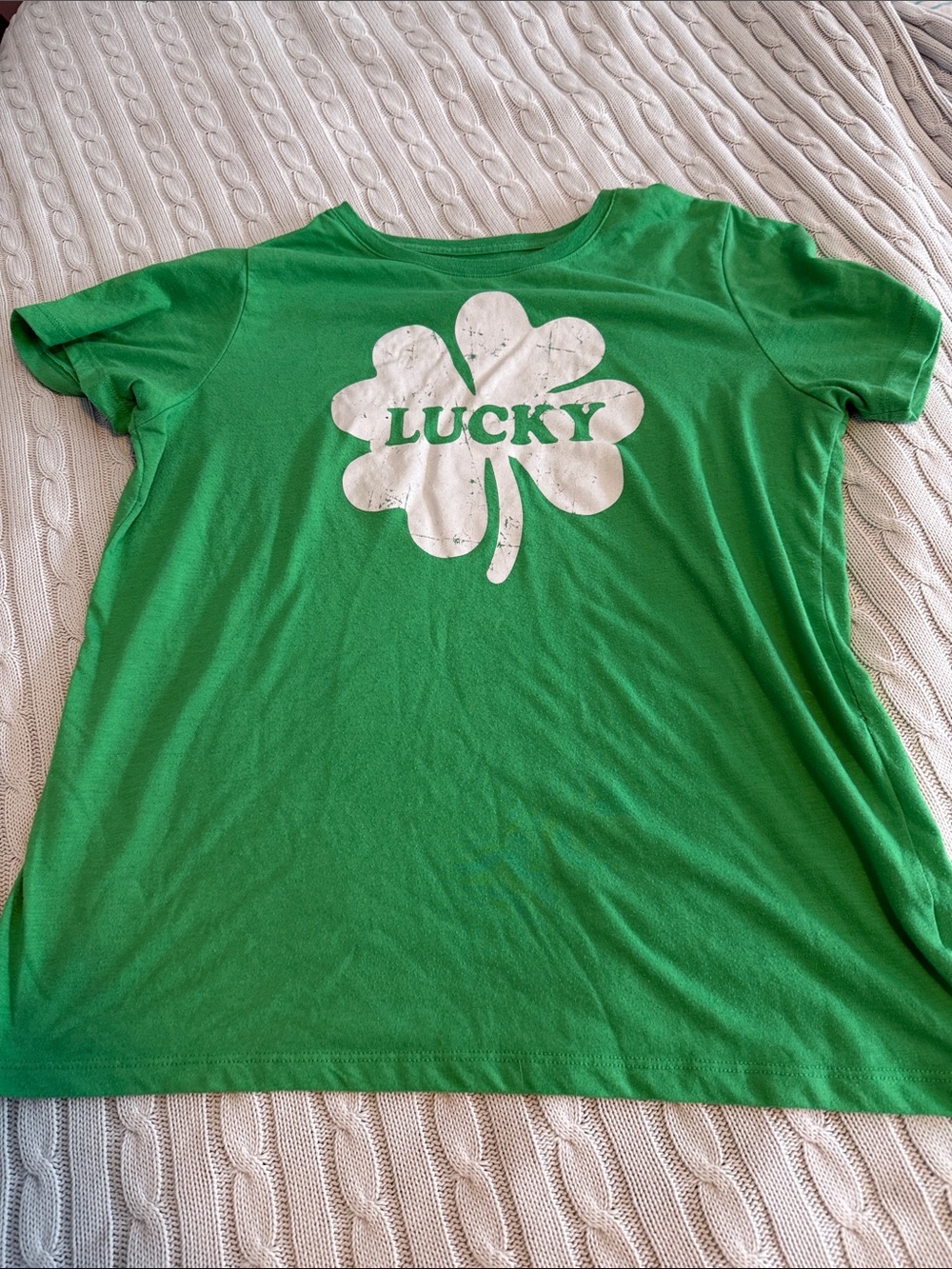 Lucky Clover Graphic Kids T‑Shirt - Green